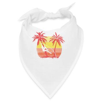Stabhochsprung Sprung Sommer Sonnenuntergang 80s - Bandana - Weiß - Vorne