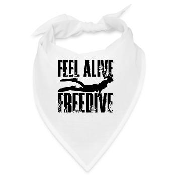 Freitaucher Freitauchen Apnoe Tauchen Geschenkidee - Bandana - Weiß - Vorne