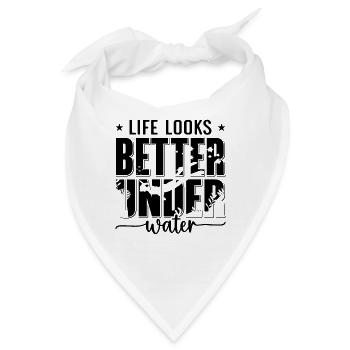 Freitaucher Tauchen Apnoe Freitauchen Geschenkidee - Bandana - Weiß - Vorne