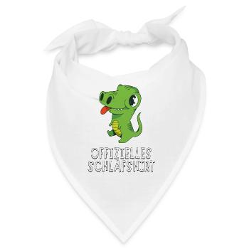 Offizielles Schlafshirt - Süßer Baby Aligator - Bandana - Weiß - Vorne