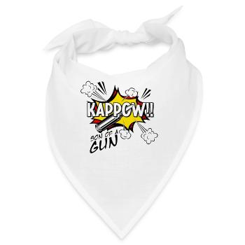 Kappow Bullets Gun Explosion Big bang Aesthetic - Bandana - Weiß - Vorne