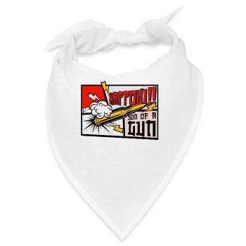 Kappow Bullets Gun Explosion Big bang Aesthetic - Bandana - Weiß - Vorne