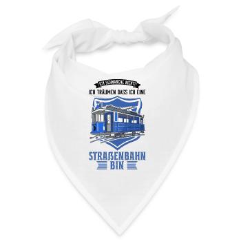 Straßenbahn Geschenk Straßenbahnfahrer Tram S-Bahn - Bandana - Weiß - Vorne