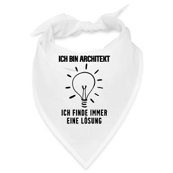 Architekt Beruf Ausbildung - Bandana - Weiß - Vorne