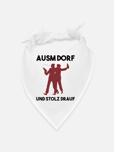 Dorfleben Spruch - Bandana - Weiß - Vorne