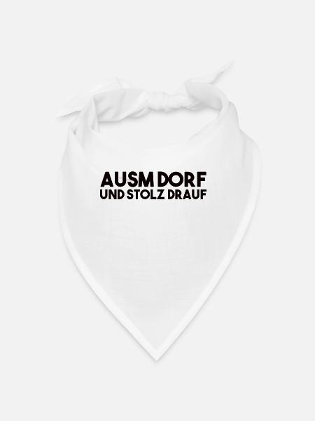 Dorfleben Spruch - Bandana - Weiß - Vorne