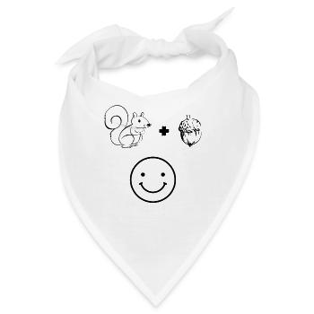 Niedliches Eichhörnchen + Eichhörnchen = - Bandana - Weiß - Vorne