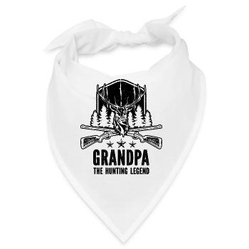 Hirschjagd Opa Opa Die Jagdlegende - Bandana - Weiß - Vorne
