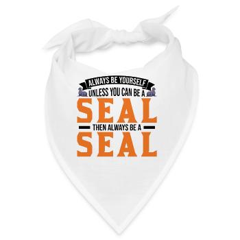 Robbe Geschenk Seal Seelöwe - Bandana - Weiß - Vorne