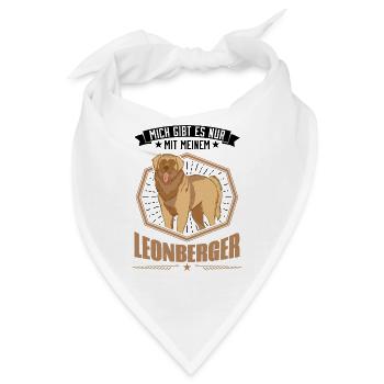 Mich gibt es nur mit meinem Leonberger - Bandana - Weiß - Vorne