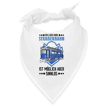 Straßenbahn Geschenk Straßenbahnfahrer Tram S-Bahn - Bandana - Weiß - Vorne