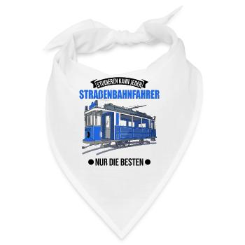 Straßenbahn Geschenk Straßenbahnfahrer Tram S-Bahn - Bandana - Weiß - Vorne