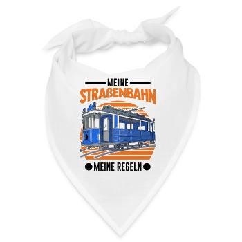 Meine Straßenbahn Meine Regeln Tram S-Bahn - Bandana - Weiß - Vorne