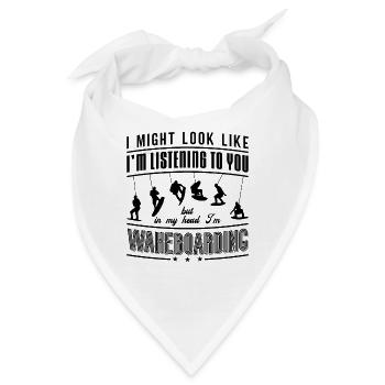 Wakeboard Wakeboarden Wakeboarder Geschenkidee - Bandana - Weiß - Vorne