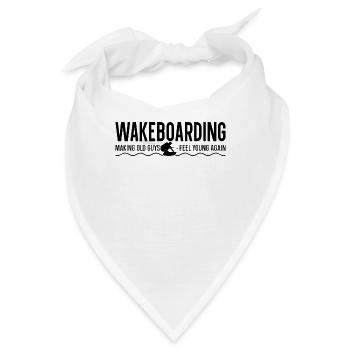 Wakeboard Wakeboarden Wakeboarder Geschenkidee - Bandana - Weiß - Vorne