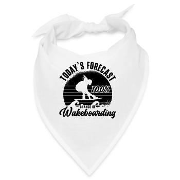 Wakeboarden Wakeboarder Wakeboard Geschenkidee - Bandana - Weiß - Vorne