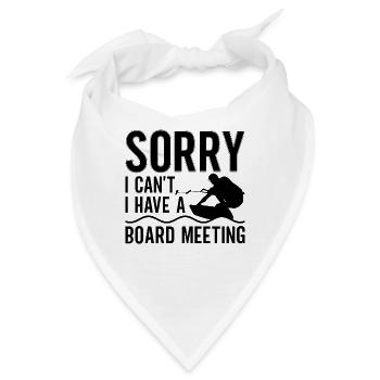 Wakeboard Wakeboarder Wakeboarden Geschenkidee - Bandana - Weiß - Vorne