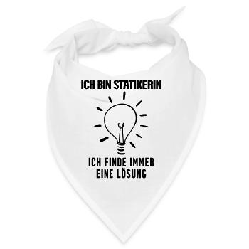 Statikerin Beruf Ausbildung - Bandana - Weiß - Vorne