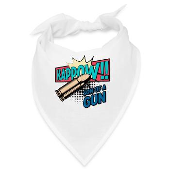 Kappow Bullets Gun Explosion Big bang Aesthetic - Bandana - Weiß - Vorne