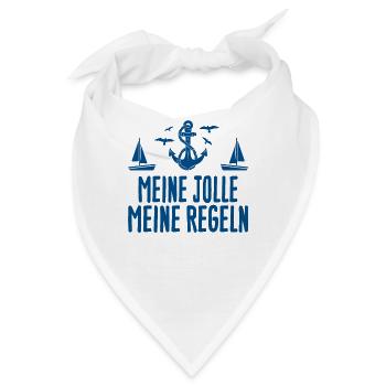 Meine Jolle Meine Regeln | Segler | Segel T-Shirt - Bandana - Weiß - Vorne