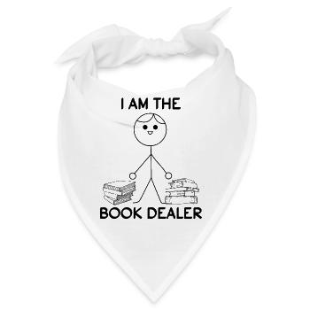 Book Lover Funny Book Reading Stick Figure Book - Bandana - Weiß - Vorne