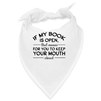 Book Reading Books Library Book Lover Funny Book - Bandana - Weiß - Vorne