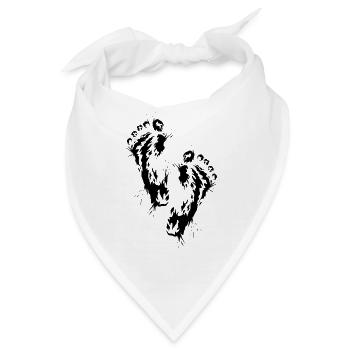 Fußabdruck Barfuß - Bandana - Weiß - Vorne