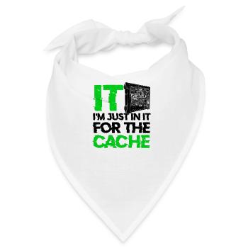 IT Ich bin nur drin für den Cache - Datenbank - Bandana - Weiß - Vorne