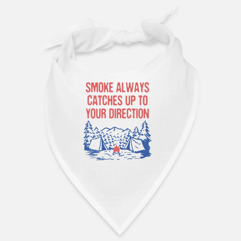 Smoke Always Catches Up Camping Joke Camper Pun Bandana