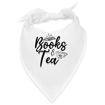 Books & Tea Book Lover Bookworm Read Books - Bandana - Weiß - Vorne