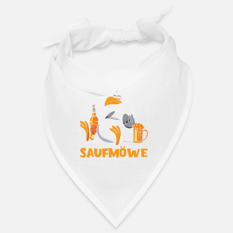Saufmöwe Bier Alkohol Saufen Party Feiern Vogel Bandana