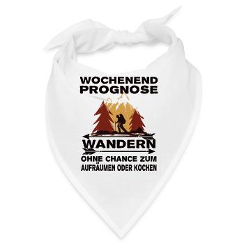 Wochenend Prognose Wandern Outdoor Berge - Bandana - Weiß - Vorne