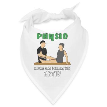 PHYSIO ZUSAMMEN BLEIBEN WIR AKTIV - Bandana - Weiß - Vorne