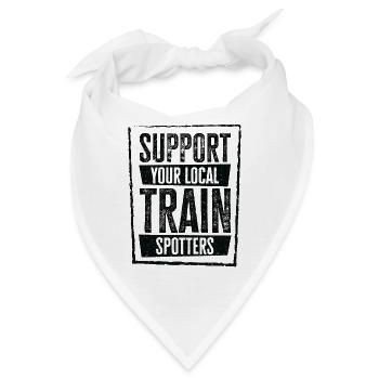 Zug Trainspotter Lokomotive Hobby Trainspotting - Bandana - Weiß - Vorne