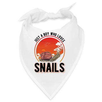 Schnecke Junge Snail - Bandana - Weiß - Vorne