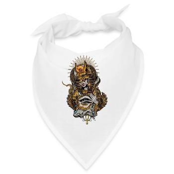 Anubis-Maske mit dem allsehenden Auge - Bandana - Weiß - Vorne