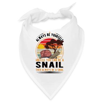 Always be yourself Snail Schnecke - Bandana - Weiß - Vorne