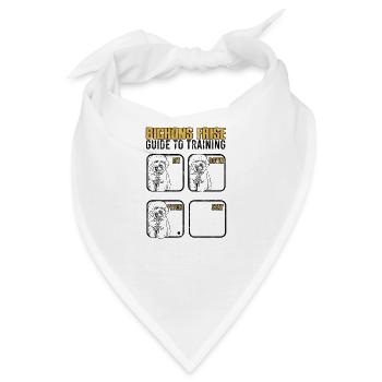 Bichon frise Anleitung zum Training Sit down Fetch - Bandana - Weiß - Vorne