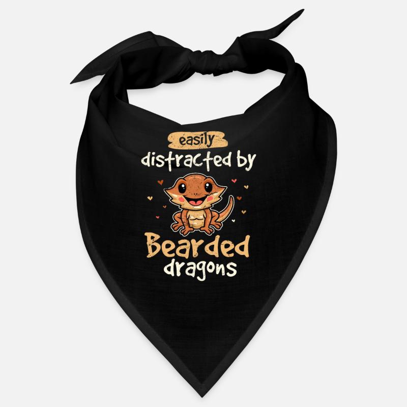 Easily Distracted By Bearded Dragons Beardie Lover Bandana