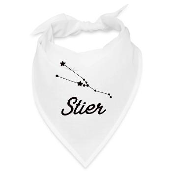 Sternzeichen Stier- Tierkreiszeichen - Bandana - Weiß - Vorne