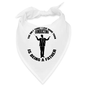 Dirigenten Papa Geschenk Dirigent Dad Musik Vater - Bandana - Weiß - Vorne