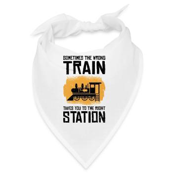 Zugverkehr Zugliebhaber Bahnhof - Bandana - Weiß - Vorne