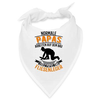 Fliesenleger und Papa Fliesenleger Vatertag - Bandana - Weiß - Vorne