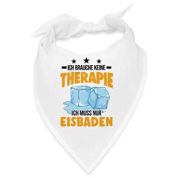 Eisbad Therapie Eisbaden Winterbad Eisschwimmen - Bandana - Weiß - Vorne