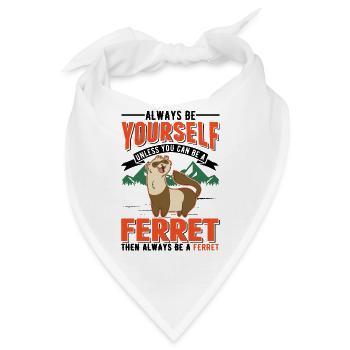 Frettchen Liebhaber Ferret Geschenk - Bandana - Weiß - Vorne