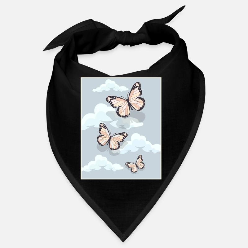 Dänische Pastell-Ästhetik Schmetterlinge Bandana