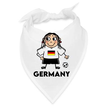 Fußballspielerin Frauemannschaft - Fußball Germany - Bandana - Weiß - Vorne
