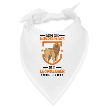 Leonberger Glitzer - Bandana - Weiß - Vorne
