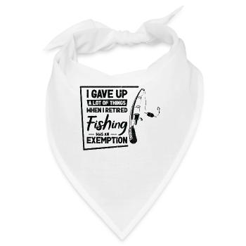 Angeln war eine Befreiung Lustiges Angelhobby im - Bandana - Weiß - Vorne