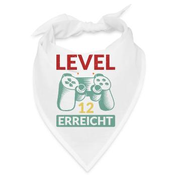 Level 12 Erreicht Gamer - Bandana - Weiß - Vorne